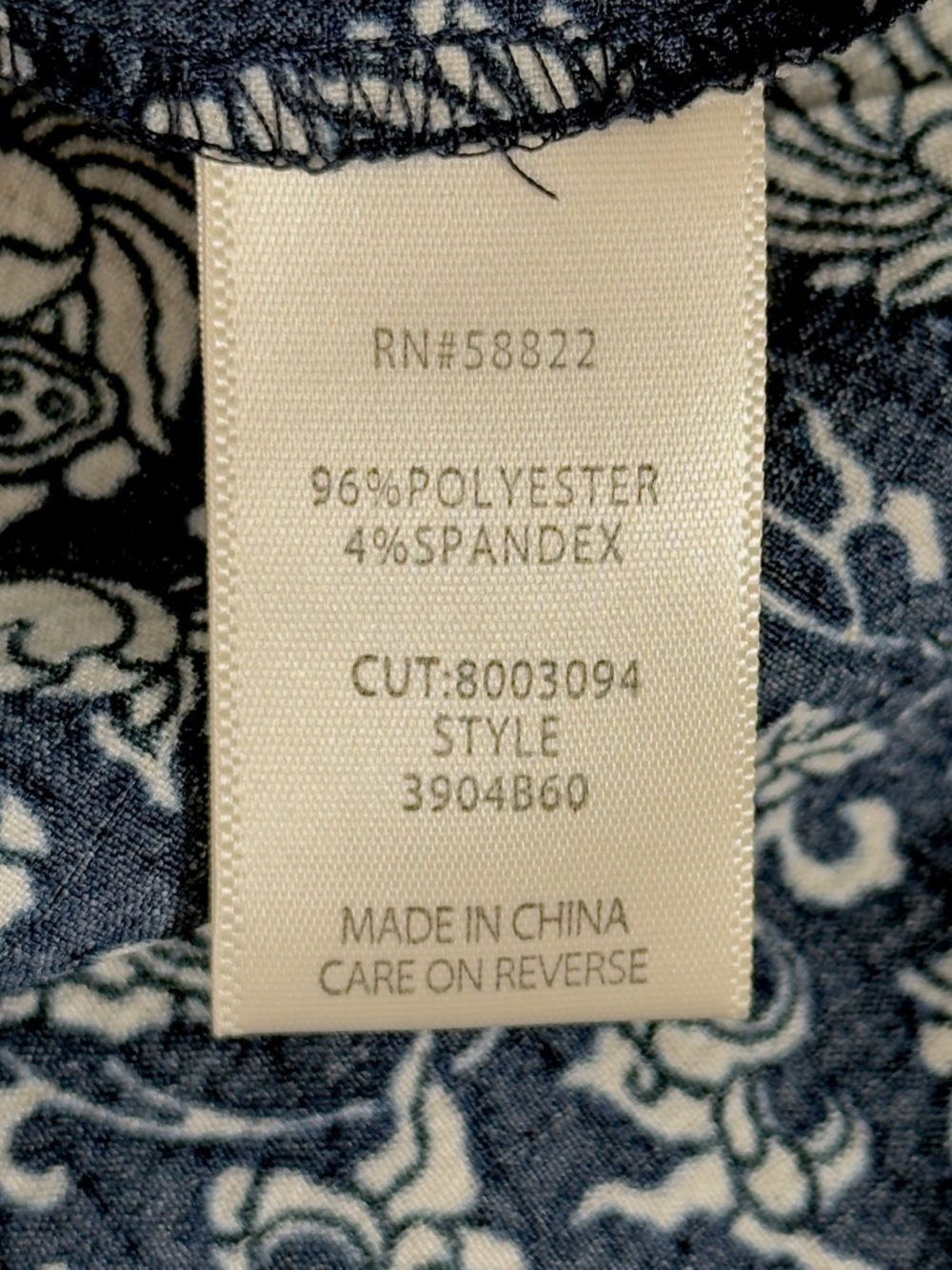 Max Studio Navy and White Floral Smocked Maxi Dress XL - Picture 10 of 10